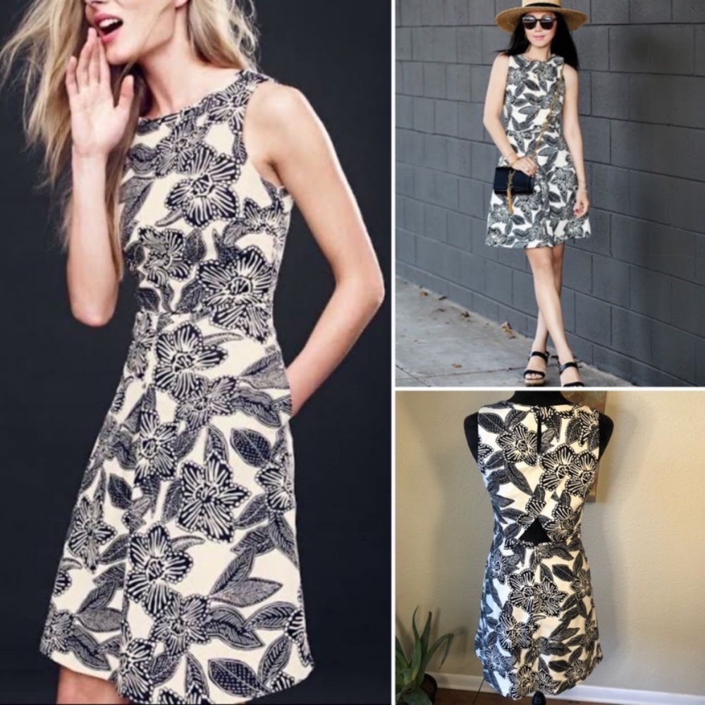 J. Crew Polynesian Floral A-line Dress